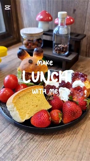 I made a cute miffy burger for lunch! #cutefood #makelunchwithme #lunch #miffy #burger #jam