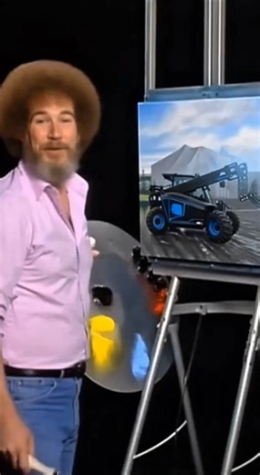 Bob Approves Our Custom Paint Jobs #bobross #discountforklift #telehandlers #newforklifts #jlg