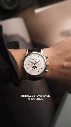 The Heritage automatic watch delivers a stunning multi-function layout (including Sun & Moon indicator) and genuine leather strap for an exceptionally affordable price. | LOBOR Watches