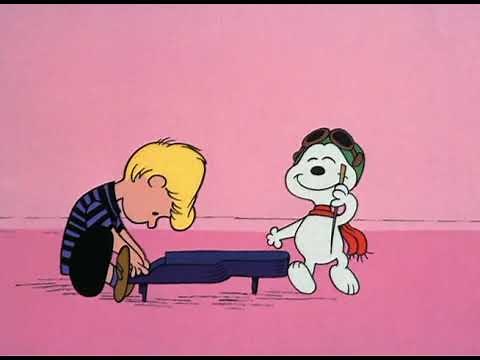 Snoopy Being Emotional to Schroeder Playing the Piano