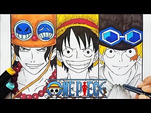 How To Draw Ace, Luffy and Sabo | Step by step | One Piece