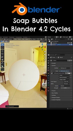 How to Make Soap Bubbles in Blender 4.2 #3d #blender3d #blendertutorial