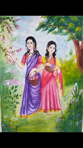 How to draw a composition drawing/ lady drawing / human figure composition