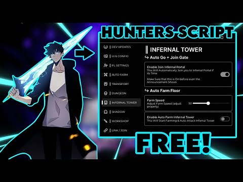 HUNTERS SCRIPT | AUTO ROLL, INSTANT KILL, AUTO FARM + AUTO DUNGEON & MORE! | *FREE*