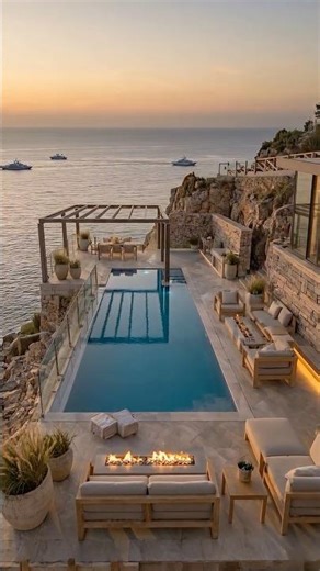 Watch this terrace transform into a dream escape🌊🔥 #interiordesign #design #home