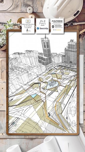 💻📐 𝗧𝗵𝗲 𝗔𝗿𝗰𝗵𝗶𝘁𝗲𝗰𝘁𝘂𝗿𝗲 𝗦𝗸𝗶𝗹𝗹𝘀 𝗕𝘂𝗻𝗱𝗹𝗲 (𝟱 𝗰𝗼𝘂𝗿𝘀𝗲𝘀) Develop industry-ready skills with this comprehensive training pack: 𝗥𝗲𝘃𝗶𝘁 · 𝗔𝘂𝘁𝗼𝗖𝗔𝗗 · 𝗦𝗸𝗲𝘁𝗰𝗵𝗨𝗽 𝗣𝗿𝗼 · 𝗔𝗜 𝗳𝗼𝗿 𝗔𝗿𝗰𝗵𝗶𝘁𝗲𝗰𝘁𝘂𝗿𝗲 · 𝗣𝗿𝗼𝗷𝗲𝗰𝘁 𝗣𝗿𝗲𝘀𝗲𝗻𝘁𝗮𝘁𝗶𝗼𝗻. ✔️ Studio-grade workflows — from concept to sheets and client delivery. ✔️ Revit AutoCAD SketchUp pipelines, Photoshop boards and AI visuals. ✔️ Templates, families/blocks, sheet sets and real project examples. �