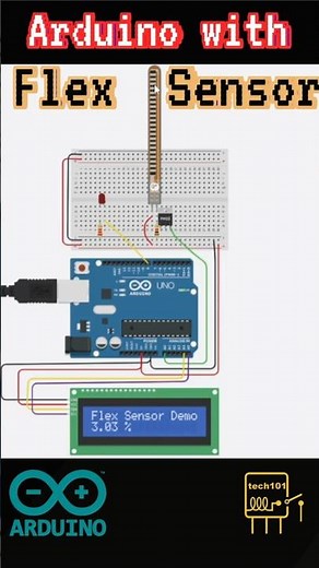 Learn Magical Flex Sensor & Arduino Uno Interface #electronics #arduinoproject #arduino #sensors