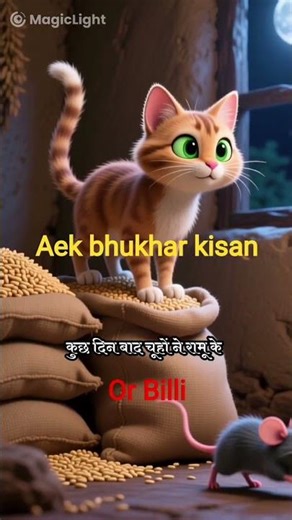 Aek bhukhar kisan or Billi #shorts #shortvideo #viralvideo #aishorts