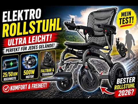B20 Elektrischer Rollstuhl Test 🔋 50KM Reichweite! Faltbar, Leicht & All Terrain Erfahrung