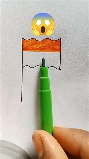 😱😱Flag drawing easy for #republicday #independenceday #shortvideo #youtubeshorts #trendingshorts