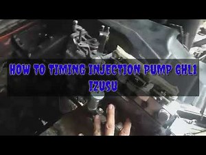 HOW TO TIMING INJECTION PUMP 6HL1 IZUSU.