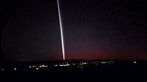 New Mexico timelapse shows streak of light across night sky