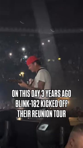 On this day 3 years ago, blink-182 kicked off their reunion tour! 🤘🚀With 90 shows across 4 continents over 18 months, this massive run marked the band’s first tour with Tom DeLonge since 2014 and featured their first-ever performances in South America. 🌎