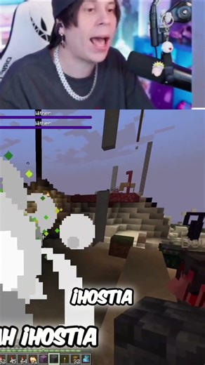 El Rubius: Minecraft Battle with Limited Health #shorts