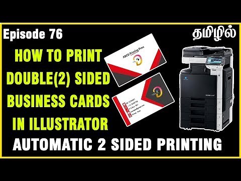 How to print double sided business cards in illustrator | Double sided printing settings | Ep76