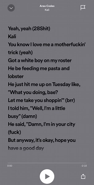 Song: area code by Kali #song#lyrics#spotify#areacode#kali