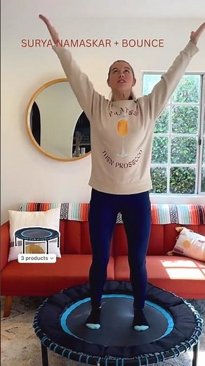 Boost Your Vitality: 1-Min Yoga Rebounder Warm Up 🧘🏼‍♀️