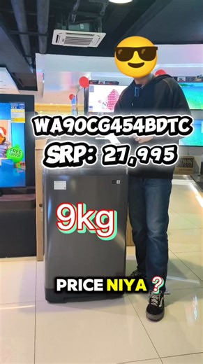 127K views · 1K reactions | Samsung Top Load 9KG  MURA MURA NA! Inverter na, Direct Drive pa!  Magkano nalang kaya? 樂 Panoorin ang video hanggang dulo para malaman!  | Crusher-V Appliances Trading | Facebook