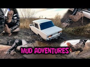 Russian Girl Stuck Video 20 trailer // Dirty Adventures, mud high heels