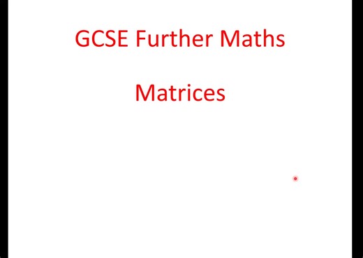 Transformaciones de matrices en matemáticas GCSE