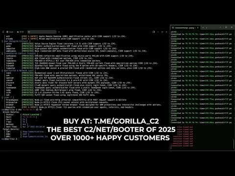 GORILLA BOTNET | GORILLA C2 | HOME L4 SHOWCASE | BEST BOTNET 2025 | BUY DDOS | BEST BYPASS 2025