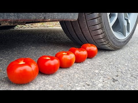 Crushing Crunchy & Soft Things by Car! EXPERIMENT CAR vs TOMATO