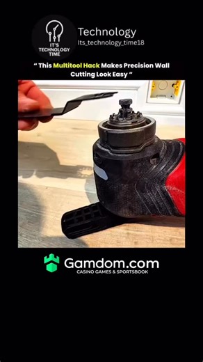 Technology | This multitool hack makes precision wall cutting look easy by using an oscillating tool with a depth guide and steady marking. The rapid... | Instagram