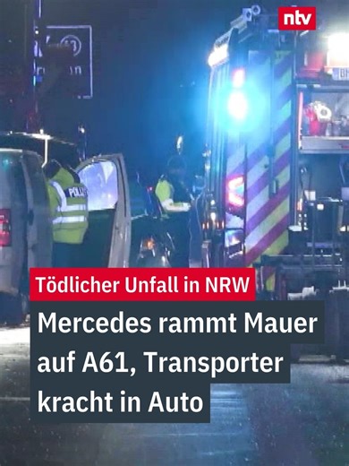 Schwerer Unfall auf der A61: Drei Tote bei Kollision