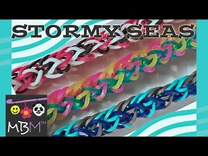 NEW Stormy Seas Rainbow Loom Monster Tail Bracelet Tutorial | How to