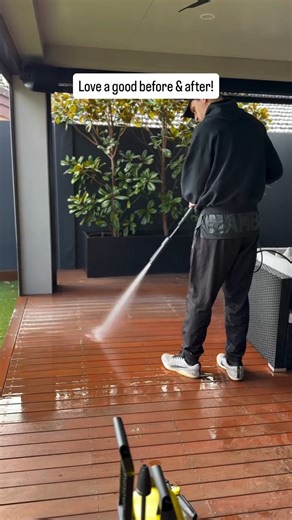 Kärcher Australia on Instagram: "'Nothing beats a good before and after' wise words from @azzurraluccon testing out the eco!Booster pressure washer attachment🙌 #Karcher #pressurewasher #patioclean #satisfying #karcheraustralia"