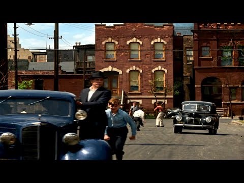 Street Life in Chicago 1930s in color [60fps, Remastered] Sound Design