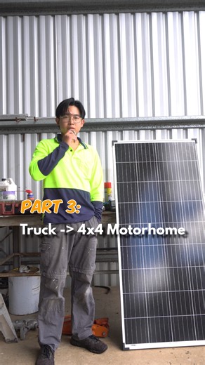 👋PART 3 of our series to transform a 2004 Mitsubishi Canter into a full 4x4 Offgrid motorhome! ⚡Today I’m installing four 190W Enerdrive solar panels on the camper roof! From measuring to mounting, watch the full process unfold 🤗 #beyondrv #truckcamper #4x4offroad #4x4 #camping #motorhome #expedition #camper #slideoncamper | Beyond RV Campers