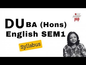 Delhi University BA (Hons) English Syllabus for Sem 1🎭 #monamimukherjee