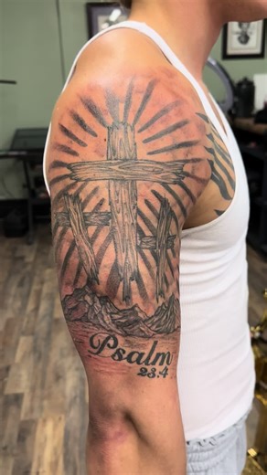 Nasty Inner Bicep Tattoo for Half Sleeve