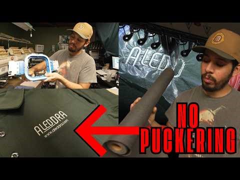 Tips of reducing Puckering on Polos: My full process to get clean embroidery on Stretchy Garments