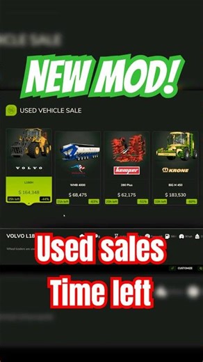 NEW MOD! - Used Sales Time Left #farmingsimulator25 #fs25 #fs25mods #fs25modsreview
