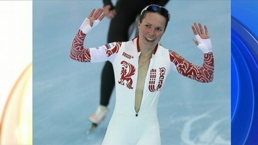 Speedskater Olga Graf Almost Flashes Sochi Crowd