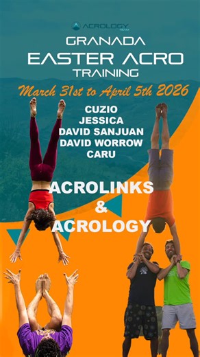 Acroyoga Events & Adventure Retreats on Instagram: "☀️Registrations open for the Granada Easter Training! Come and join us for the 7th Edition of this 6 days intensive program full of Acro, Movement, Thai massage, Prehab and much more in the mountains of Sierra Nevada at the @cortijocaseria, our favorite place to train and enjoy life in nature.🤸🌄🍃🏞️ 🗓️31st March – 5th April 2026 We are very excited because this year we have again from Italy, Marcos @acrocuz & Jessica @la_je.pi for together 