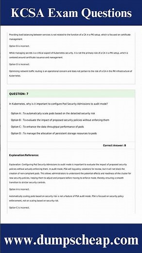 Free KCSA Exam Questions | Kubernetes and Cloud Native Security Associate | Linux Foundation