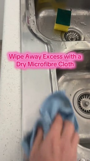 How to Remove Light Scratches from a Stainless Steel Kitchen Sink #fyp...