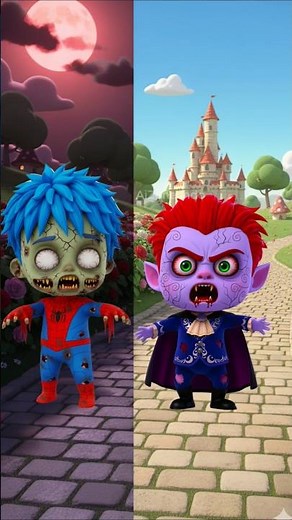 Zombie Spiderman Vs Vampire which one wins 😱 #Cartoon #Shorts #animation