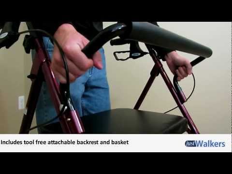 Just Walkers: Drive Go-Lite Bariatric Steel Rollator