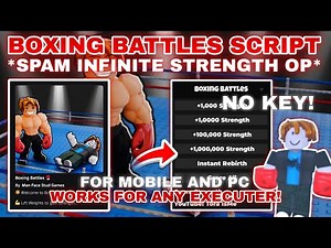 🥊Boxing Battles Script Pastebin **NO KEY** AutoSpam Infinite Strength | Scare All Free Robux