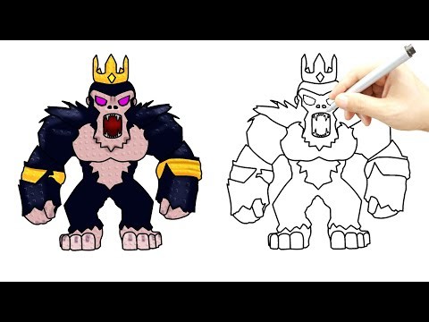 How to draw gorilla king