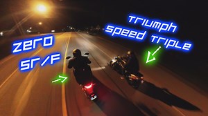 Taking my 2020 Zero SR/F out for a ride with my friend on his triumph speed triple! So we decided to do a little race and see how the Zero stacked up against the 1000cc bike! #ZeroMotorcycles #electricmotorbike #electricbike #zerosr | Smightification