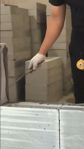 Building a Partition Wall With Habel Blocks in Minutes, So Satisfying to Watch #WallWork #concrete