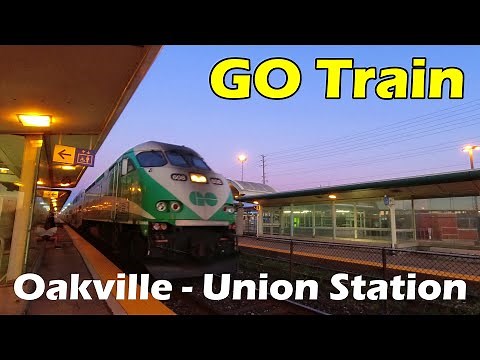 4K GO Train Lakeshore West, Oakville to Union Station (Duration 37min)