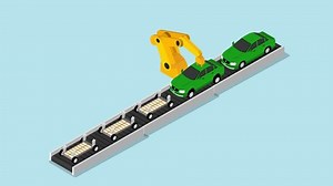 「ロボットアームを備えた自動組立ライン 3Dアニメーション漫画」の動画素材（ロイヤリティフリー）3711054399 | Shutterstock