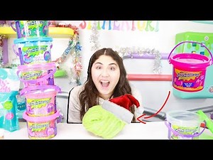 EXTREME CHRISTMAS SLIME MAKEOVER ON MY STORE BOUGHT SLIMES BUCKETS ~ Slimeatory #499.4