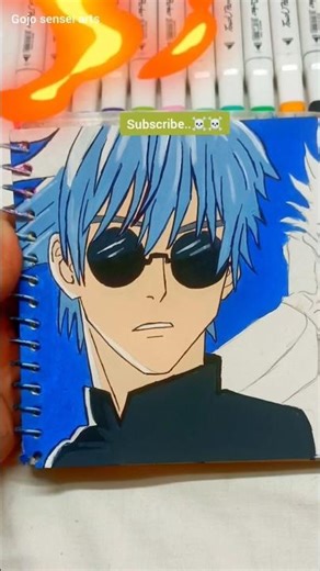 ⚡Double Infinity Duo | Two Gojo Satoru Drawing 🔥🧿PART -1 #shorts #gojo #animeart